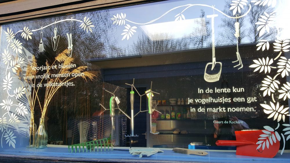 Tuinwinkel etalage VTV Blijdorp